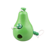 Montessori Kids Educational Toys Fun Wooden toy Worm Eat Fruit Apple pear Early Learning