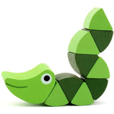 Montessori Kids Educational Toys Fun Wooden toy Worm Eat Fruit Apple pear Early Learning
