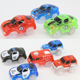 LED Light up Cars for Tracks Electronics Car Toys With Flashing Lights