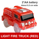 LED Light up Cars for Tracks Electronics Car Toys With Flashing Lights