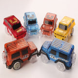 LED Light up Cars for Tracks Electronics Car Toys With Flashing Lights