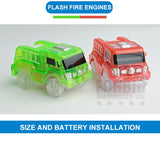 LED Light up Cars for Tracks Electronics Car Toys With Flashing Lights