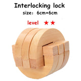 Classic 3D Wooden Puzzle Lock Toys Cube Game Model Kit Design IQ Brain