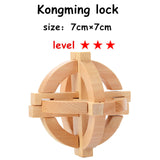 Classic 3D Wooden Puzzle Lock Toys Cube Game Model Kit Design IQ Brain