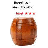Classic 3D Wooden Puzzle Lock Toys Cube Game Model Kit Design IQ Brain